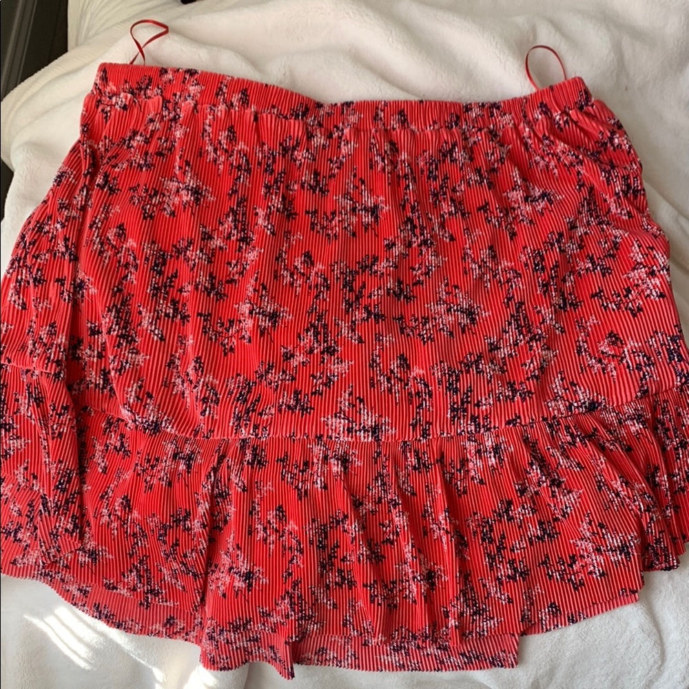 Red Floral Skirt